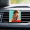 Benutzerdefinierte Kristalle Auto Air Vent Clip mit Foto Personalisiertes Bild Auto Lufterfrischer Clips Innen Auto Zubehör Dekoration für Frauen Männer Quadrat