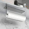 Drucilla Porta Rotolo da Cucina Autoadesivo, Appendere a Parete Senza Forature, Adesivo, in Acciaio Inox, Porta Carta da Bagno, 26cm Grigio