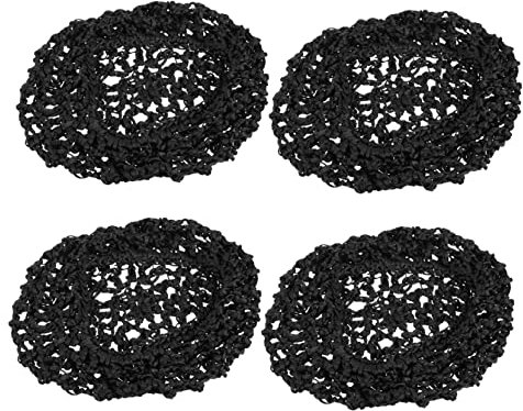 FRCOLOR 4 Stück Mesh-schlafmützen-haarnetz Gehäkelte Stirnbänder Elastisches Häkelnetz Frauen Haar Net Kurzes Haarnetz Elastisches Mesh-haarnetz Schal Haarschmuck Stoff Fräulein Haushalt