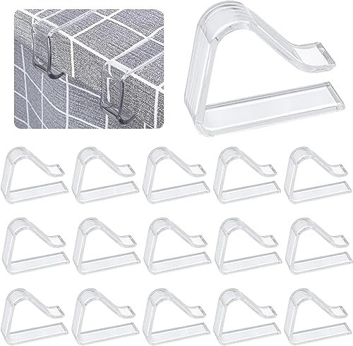 20 Stück Kunststoff Tischdeckenklammern, Transparent Tischdecke Clips Outdoor für Dicke 2,0-3,5cm, für Picknicks Biertischgarnitur Partys Hochzeiten Zuhause