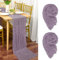 2 Stück Seihtuch Tischläufer Helles Lila,90 x 300cm Lavendel Käsetuch Tischläufer Rustikaler Gaze Stoff Boho Cheesecloth Tischläufer Hochzeit Tischdecke für Hochzeitsfeier Brautparty Tischdekoration