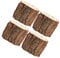 ABOOFAN Mini Rainbow Flag tree stump pot wooden flowerpot plant home decor log 4Pcs Miniature Picture Frame