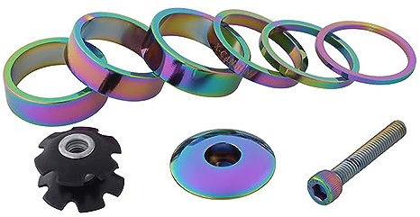 Yundxi Bicycle Headset Spacer, Aluminium Alloy Bike Stem Headset Spacers | for MTB BMX Mountain Road Bikes Cycling 1-1/8 inch 28.6mm