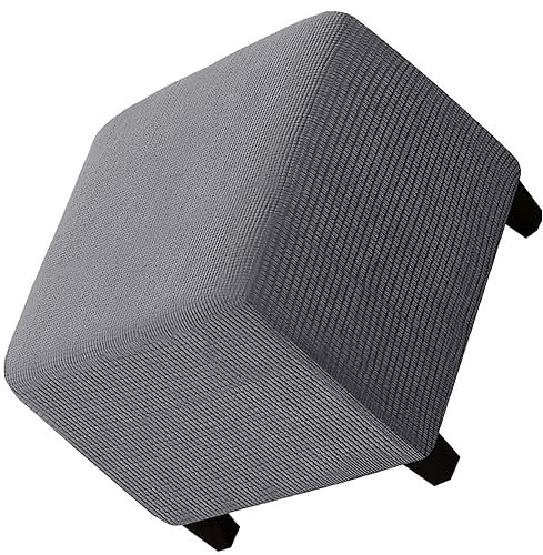 Ottomane Fußhocker Schonbezug Hockerbezug Quadratisch 40x40/50x50/60x60 Stretch Samt Husse für Fußhocker Ottomanischer Hocker-Bezug Überzug Hocker Protector Waschbar ( Color : #1 , Size : 50x50x40cm )