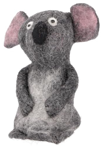 Filz Eierwärmer, handgemachte Filzdekoration, Tier, Koala | 100 % Wolle, niedliche Tischdekoration, wasser- und schmutzabweisend, handgefilzt, ideal für Kinder