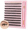 Poiuyoiu Cluster Lashes Fluffy Wispy Individual Eyelashes Extension Kit 50D False Eyelashes Individual Kit with Lash Glue Bond and Seal D Curl Natural Lashes Individual Cluster Lashes Kit Fake Lashes