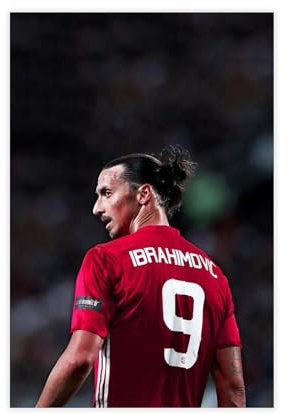 Hndeial Zlatan Ibrahimovic 5 Leinwand-Poster, Schlafzimmer-Dekor, Sportlandschaft, Büro, Raumdekoration, Geschenk, ungerahmt, 30 x 45 cm