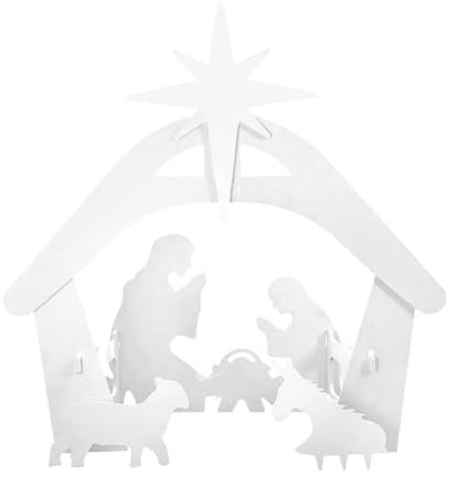 Osmond Weihnachtskrippe im Freien, wetterfeste Krippensets für Weihnachten Außendekoration, beleuchtete Dekoration Outdoor , einfach zu bedienen, feine Verarbeitung