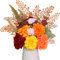 Tifuly Artificial Fake Flowers,Orange Roses Autumn Artificial Flowers Silk Flowers Bouquet for Table Centrepiece Home Office Wedding Decoration