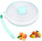ciciglow Snack-Spinner-Set für Kinder, Wiederverwendbarer Snack-Box-Behälter mit 5-Fächer-Spender und Deckel, 360° Drehbarer Aufbewahrungsbehälter für Babynahrung (Minzgrün)