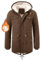 UMIPUBO Giacca Uomo Invernale Giubbotto con Cappuccio Parka Jacket in Pile Caldo Cappotto con Zip Termica Giacche Antivento Giubbino Media Lunga con Tasch (Marrone, XXL)