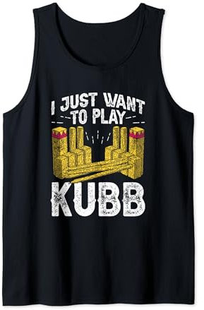Ich will nur Kubb Kubbar Kastpinnar Nordic Kubb spielen Tank Top
