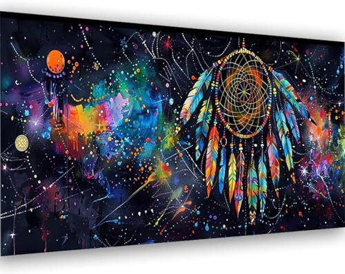 Paint by Numbers Dreamcatcher Large Paint by Numbers for Adults Color 100x200cm Paint by Numbers Kits Hobbies for Adults Women Easy DIY Acrylics with Paint brushes, Home Decor Gift (Without Frame) 4-0