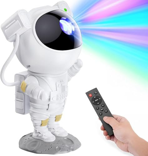 HomeRevel- Astronaut Galaxy Projector with Remote – Star Nebula Light Projector for Kids Bedroom, Space Projector for Ceiling, LED Star Projector for Relaxation, Room Decor, Party, Gift (Standing)
