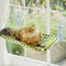 MEWOOFUN Cat Window Bed Hammock for Indoor Cats - 54x30cm Foldable Cat Window Perch w/Reversible Mat, Strong Suction Cups Sturdy Holds Up to 18kg (Green, Medium)