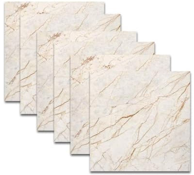 12pcs Mármol Autoadhesivo PVC Baldosa Cerámica Pegatinas de Pared Impermeable Cocina Hogar Decoración