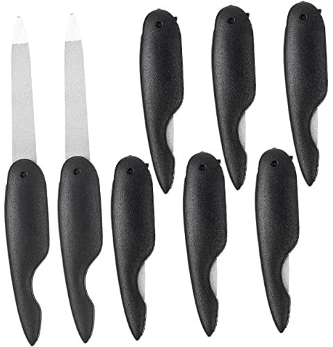 LIFKOME 8 Stück Klappbare Nagelfeilen Aus Metall Doppelseitige Manikürefeilen Klein Nagelpflege Für Maniküre Und Pediküre Tragbar Mit Beidseitigem Schleifdruck