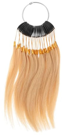 Ipetboom Haarfärbesträhnen Zum Üben Mit Goldenen Schnallen Haarringe Aus Echthaar Für Friseursalons Und Heimgebrauch Bequemes Üben Des Haarefärbens