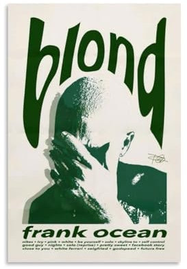 Duboueu Frank Poster Ocean Music Album Retro Blond Vintage Cover Für Zimmer, Ästhetische Leinwand-Wandkunst, Schlafzimmer-Dekor Poster 12x18inch(30x45cm)
