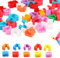 BEPSYOM 100 Stück Ballon Knotenhilfe, PVC Luftballon Verschlüsse, Luftballon Schnur, Ballonband, Ballon Halter, für Balloons, Helium Balloon, Hochzeit, Luftballons Girlande