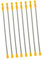 LOORGVEL 8 Pezzi Barra Irroratrice in Acciaio Inox Asta Di Ricambio Per Spruzzatore Bacchetta Spray Telescopica Asta Di Prolunga Per Pompa Irroratrice Pp Giallo