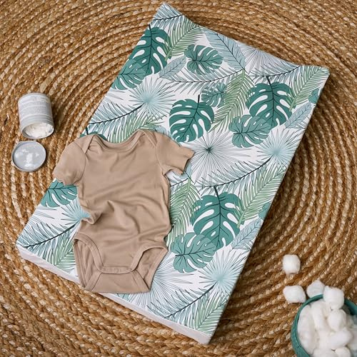 Wedge Changing Mat – Jungle Print, Ergonomic Baby Changing Cushion, Padded Waterproof & Easy Wipe Clean