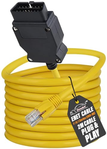 Xtremeauto ENET Diagnosekabel OBDII auf RJ45 - 2M Ethernet Codierungskabel für BMW F-Serie & G-Serie - Kompatibel mit ESYS, ISTA, Rheingold, BimmerCode, Bootmod3 - Diagnose & Codierung