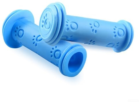 Empuñaduras de goma de 22 mm para bicicletas y scooters para niños, antideslizantes, impermeables, compatibles con triciclos (azul)