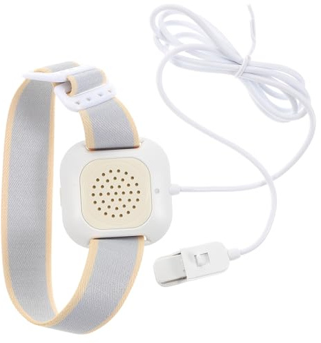 Urinsensor Alarm für Kinder, Weißer Abs Bettnässeralarm mit 92cm Kabel | Lauter Ton und Vibration, Clip mit Flexiblem Band, Geeignet für Jungen und Babys