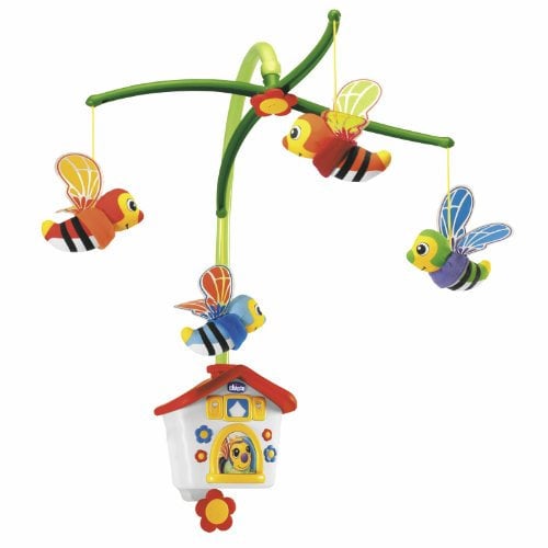 Chicco Giostrina Culla Neonato Casina delle Api, Lettino e Carillon con Apine Colorate e Musica Rilassante, Supporto Regolabile, Giochi 0+ Mesi