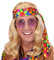W WIDMANN MILANO Party Fashion - Perücke Hippie Dude, mit buntem Stirnband, Langhaarperücke, Flower Power