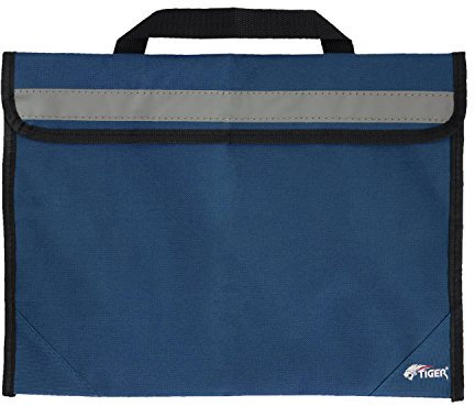 Tiger Sac à Musique MSA63 - Sac de Livre Scolaire Bicolore - Sac à Musique pour Enfants - Pratique de l'orchestre et de la Chorale - Cours de Musique à l'école - Sac pour partitions - Bleu