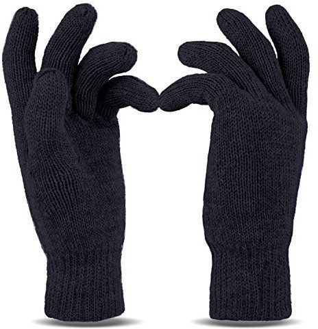 Tarjane Winterhandschuhe für Damen und Herren Thinsulate Strick Handschuhe XXL - Navy