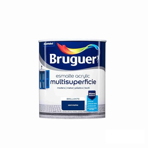 Bruguer Acrylic Multisuperficie Esmalte al agua Brillante Azul Marino 750 ml