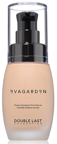Evagarden Face Double Last Foundation 160 Winter 30 ml - Flüssig - Mittel - Hell - Cranberry - Langanhaltend, sanft für sensible Haut & Rotkorrektur