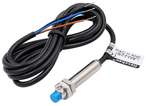 Heschen M8 Induktiver Näherungssensor Schalter, Nicht Schildtyp, LJ8A3-2-Z/BY, Detektor 2mm, 10-30VDC 200mA, PNP Normalerweise Offen(NO), 3-Draht
