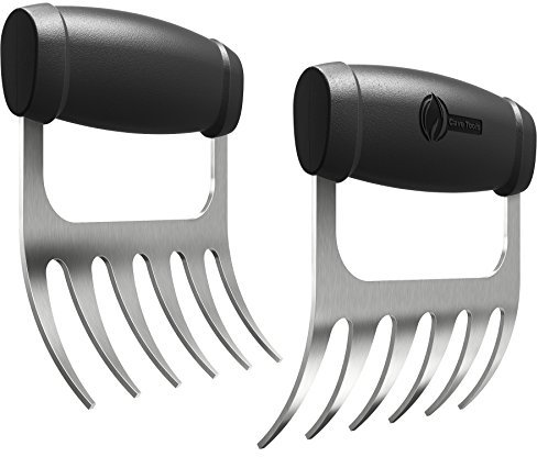 Cave Tools Griffes à viande – Broyeur de porc en acier inoxydable – Fourchettes de barbecue pour déchiquetage et sculpture de nourriture à partir de gril fumoir ou de cocotte – Accessoires de cuisine
