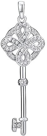 SILVEGO JJJHP0547 – Pendentif Femme - Argent 925/1000 - Clé avec Zircones Claires