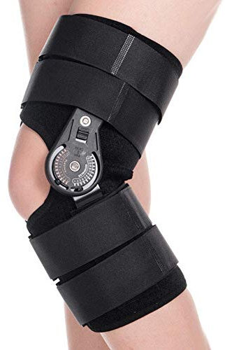 Kireina Ginocchiera A Cerniera Con Mandrino,Ortesi A Ginocchio Regolabili Corti,Ginocchia Fisse,Unisex Tutore Per Ginocchio,Ginocchiere di supporto,Sportout Ginocchiera (M)
