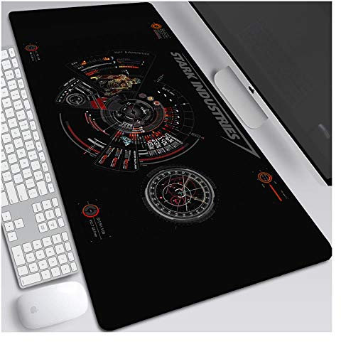 IGIRC Tapis De Souris Iron Man 900X400Mm Cadeau Garçon, Tapis De Souris Gaming De Précision Et De Rapidité avec Base De 3Mm D'Épaisseur, pour Ordinateurs Portables, Pc