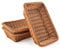 WANDIC Woven Basket, Set of 3 Poly-Wicker Bread Storage Poly-Wicker Baskets for Food Fruit Vegetables Serving Restaurant Home Kitchen