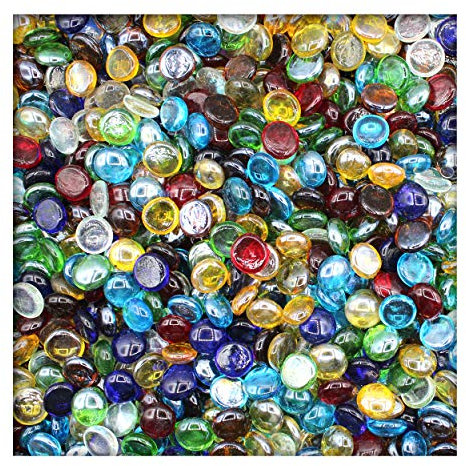 Kieskönig 5 kg Glasnuggets Glassteine Muggelsteine Mosaiksteine Tischdeko 17-19 mm Bunt