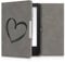 kwmobile Custodia eReader Compatibile con Tolino Vision 1/2 / 3/4 HD Cover - eBook Reader Flip Case - Cover eReader Magnetica Pelle PU Cuore