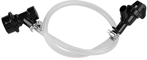 SEAFRONT Bierzapfanlage 50 / 100cm Bierleitung mit Party Picknickhahn und Ball Lock Keg Disconnect für Bierfass Transparent Bierschlauch(50 cm/18 inch)