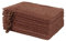 NatureMark 10er Pack Frottee Waschhandschuhe Waschlappen 100% Baumwolle Schoko braun 15x21cm
