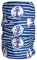 Halstuch Schlauchschal Damen Multifunktionstuch Herren Maritim Anker Design Atmungsaktiv Sport Rundschal Motorrad Tuch Loop (Anker weiß gestreift)