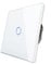 CNBINGO Single Dimmer Switch for LED Lights, White Touch Light Switch, No Neutral Wire Required, Tempered Glass Panel with LED Backlight, 1-Gang 1-Way, AC 240V 500W