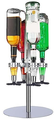 Rotary Stand Drink Optic Dispenser Party BAR Butler 4 Bottle