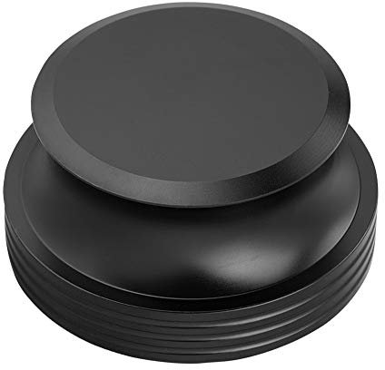 Disc-Stabilisator aus Aluminium, Druckguss-Vinyl-Schallplatten-Gewichtsklammer, Aufnahmegerät für Musikwiedergabe, Audio/Video, für Gewichts-Player (schwarz)