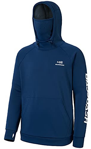 Bassdash Herren Fleece Hoodie Warmer Pullover Kapuzenpullover mit Schlauchschal Wasserdicht Jagd Angeln Sweatshirt FS18M